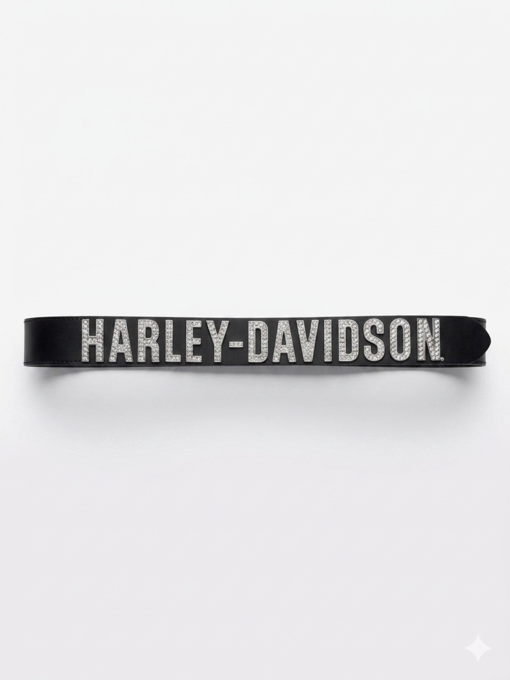 Harley Davidson Leather and Rhinestone Belt